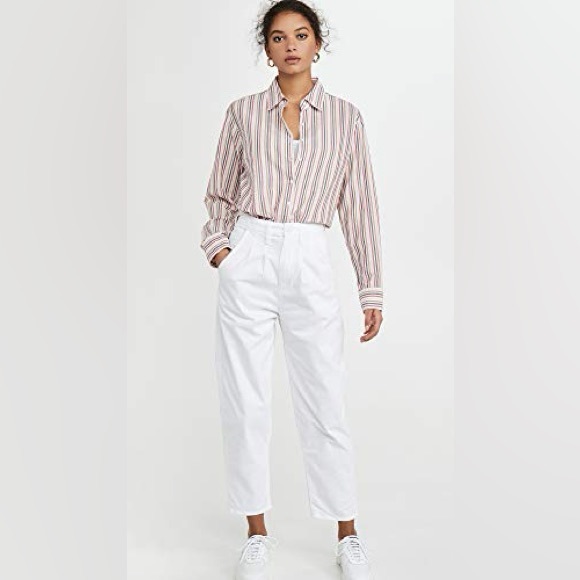 Levi pleated balloon leg pant in white — size 24 - Picture 2 of 3